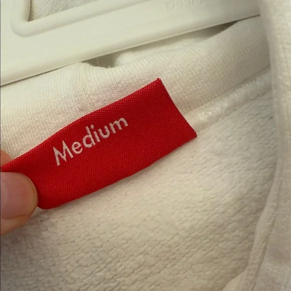 Supreme Shears Print Hoodie in White and Tan - Picture 3 of 13